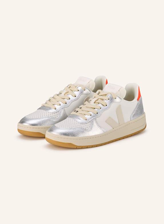 VEJA Baskets V-10 ÉCRU/ BLANC/ ARGENT