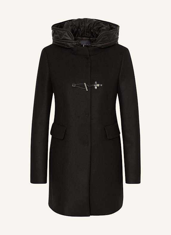 Fay Płaszcz wełniany z podpinką CZARNY