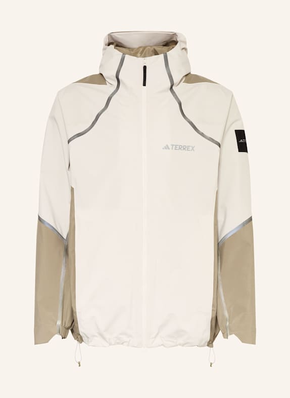 adidas TERREX Regenjacke NAT GEO CLIMAPROOF ECRU / HELLGRÜN