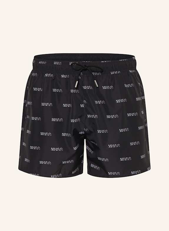HUGO Badeshorts DODY SCHWARZ / HELLGRAU