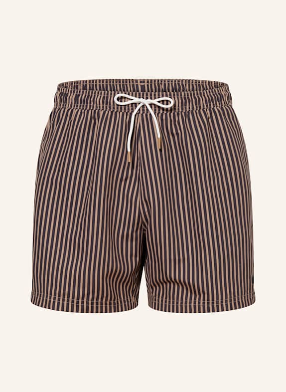 BOSS Badeshorts BEIGE/ SCHWARZ