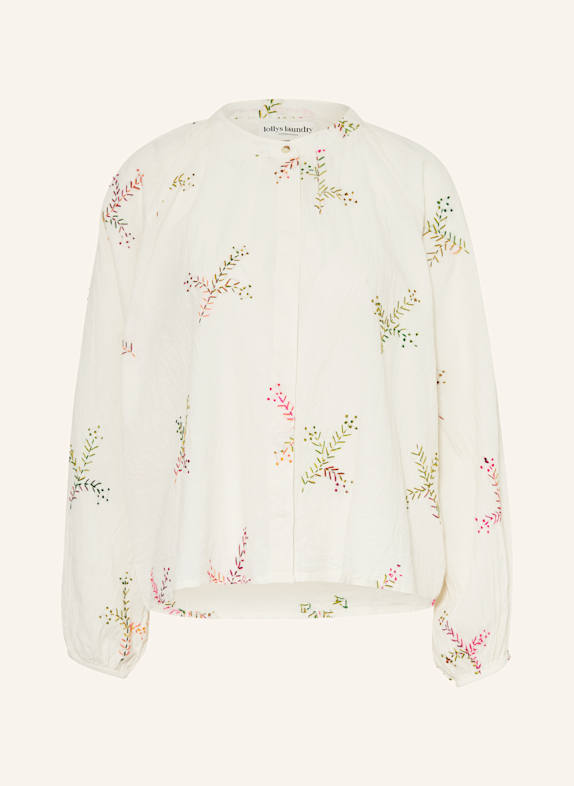 lollys laundry Bluse CREME / GRÜN / PINK