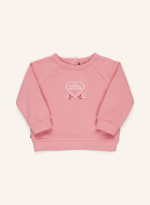 TOMMY HILFIGER Sweatshirt ROSA/ WEISS
