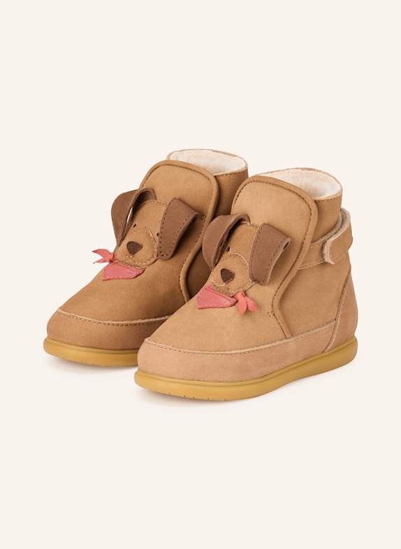 DONSJE Krabbelschuhe JIDDE COGNAC