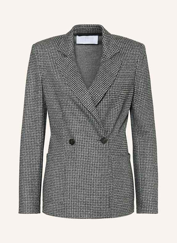 HARRIS WHARF LONDON Blazer mit Seide GRAU / SCHWARZ