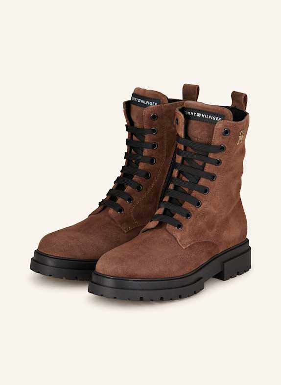TOMMY HILFIGER Schnürboots BRAUN