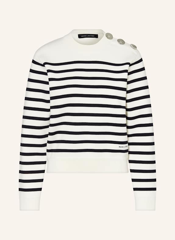 MARC JACOBS Жіночий клатч marc jacobs logo white pink line BIAŁY/ GRANATOWY