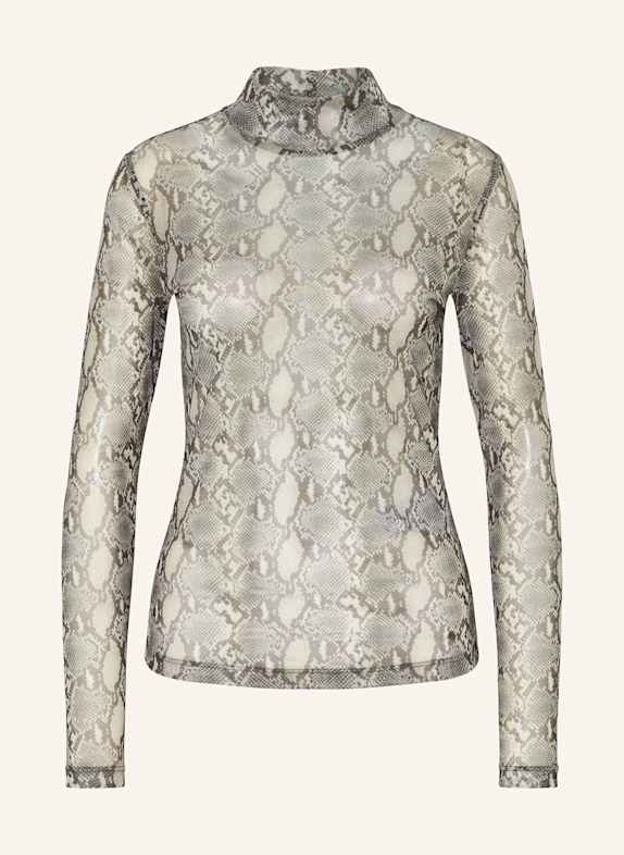 RIANI Longsleeve aus Mesh GRAU / CREME