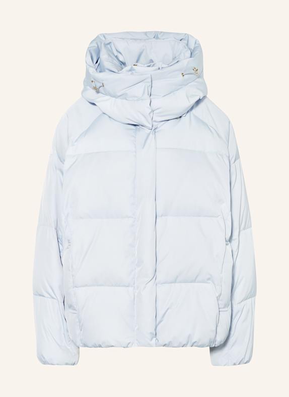 RIANI Oversized quilted vest with removable hood LIGHT BLUE
