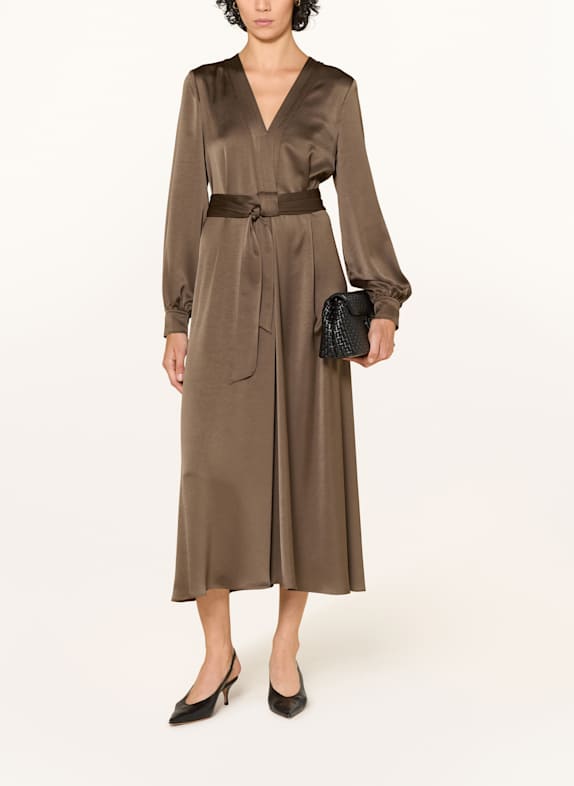RIANI Satinkleid KHAKI