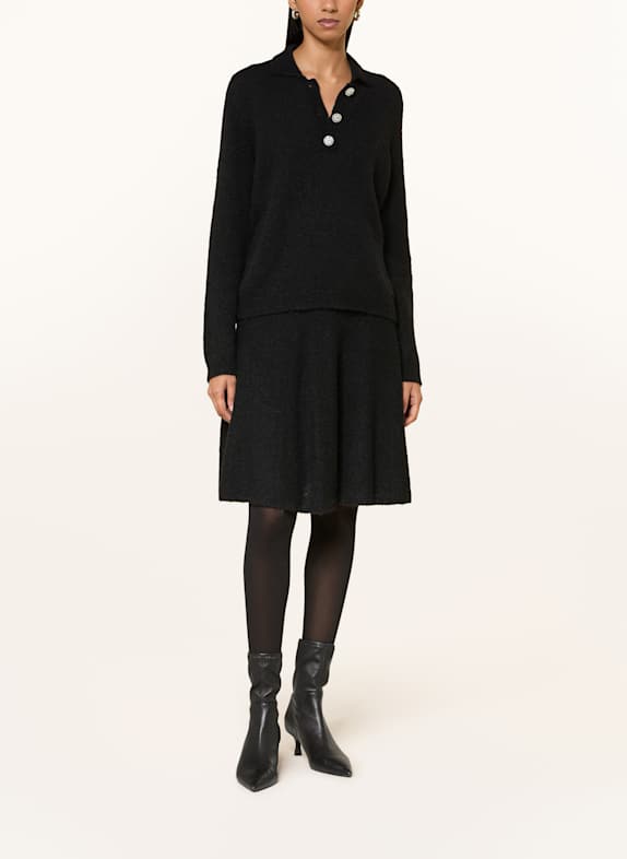 RIANI Gebreide rok met alpaca ZWART