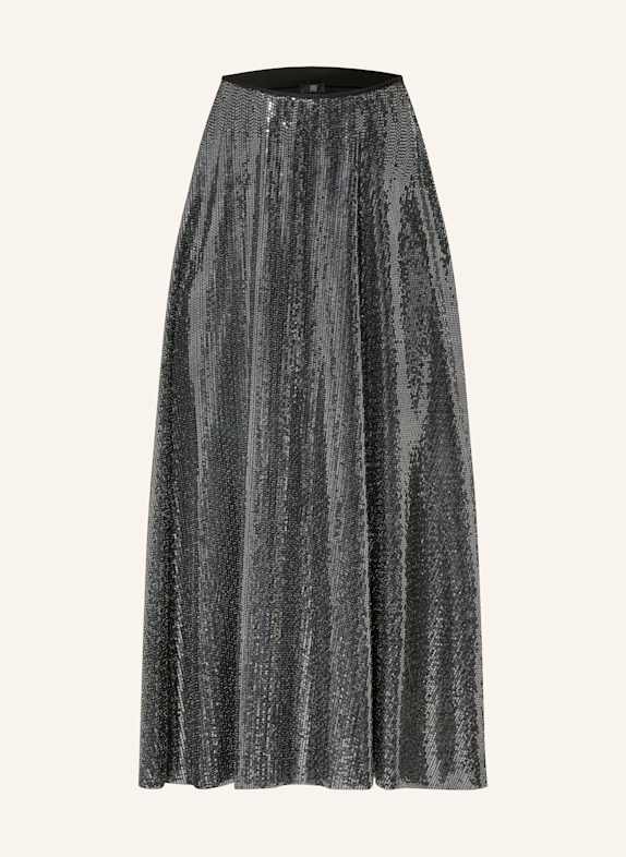 RIANI Rock mit Pailletten und Glitzergarn SCHWARZ / SILBER