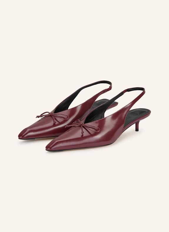 JACQUEMUS Slingback pumps LES SLINGBACKS CUBISTO DARK RED
