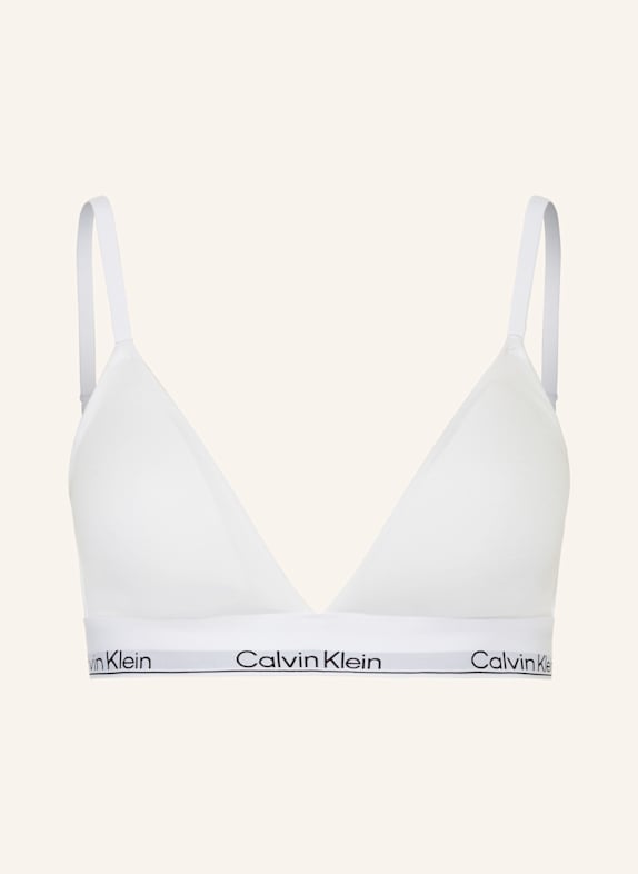 Calvin Klein cable-knti puffer jacket Bianco WHITE