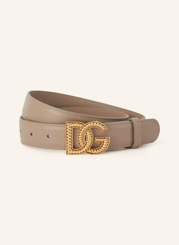 DOLCE & GABBANA Leather belt LIGHT BROWN