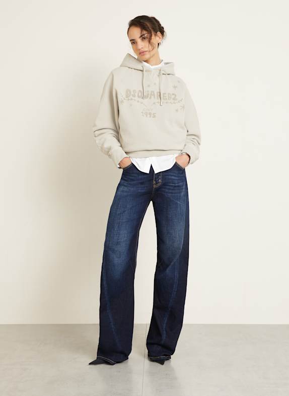 DSQUARED2 Boyfriend jeans TWISTED JEAN 470 NAVY BLUE