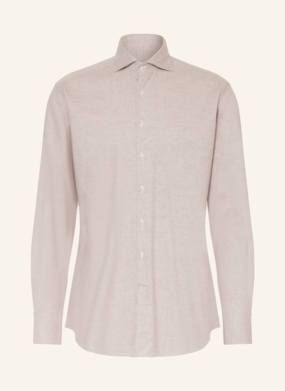 ARTIGIANO Flannel shirt classic fit BEIGE