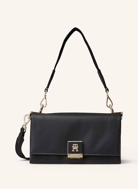 TOMMY HILFIGER Schultertasche SCHWARZ