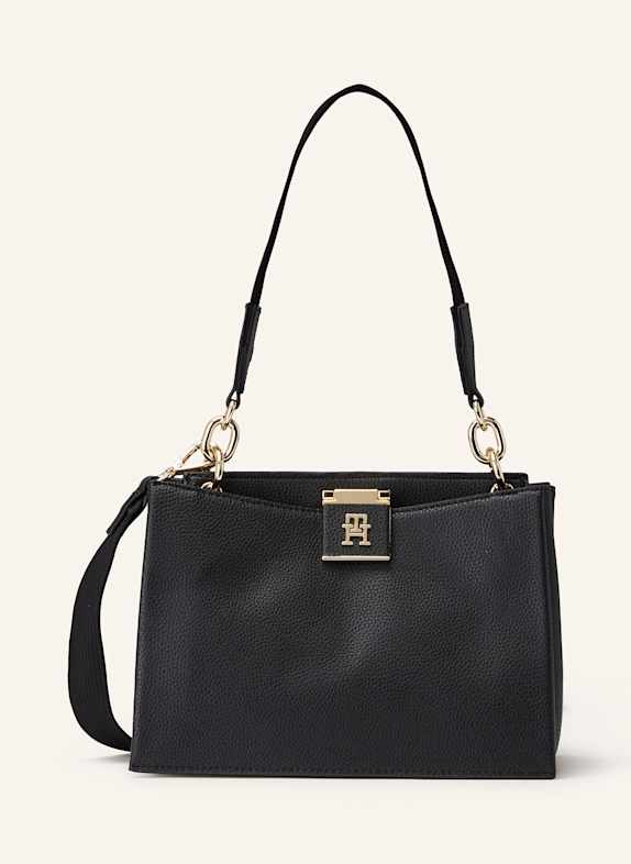 TOMMY HILFIGER Schultertasche SCHWARZ