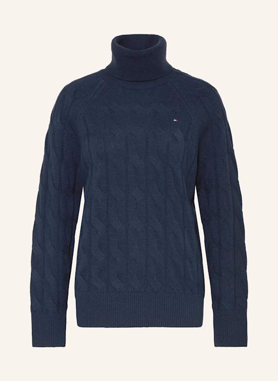 TOMMY HILFIGER Rollkragenpullover DUNKELBLAU