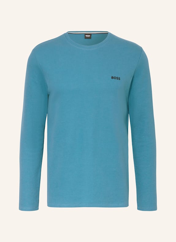 BOSS Schlafshirt WAFFLE BLAU