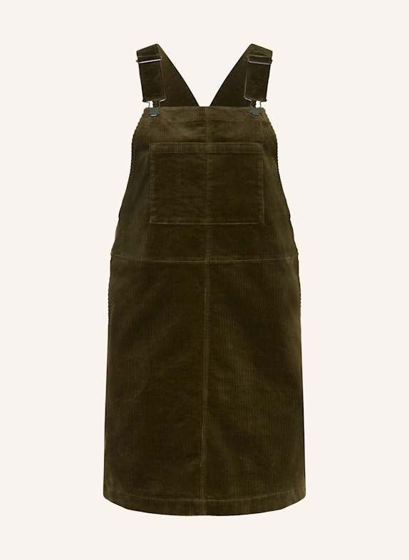 Marc O'Polo DENIM Sukienka ogrodniczka ze sztruksu CIEMNOZIELONY