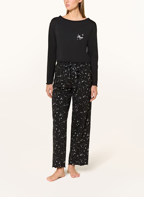 HUGO Schlafhose CASUAL SCHWARZ