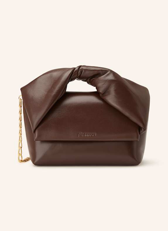 JW ANDERSON Torba na ramię TWISTER MEDIUM BRĄZOWY