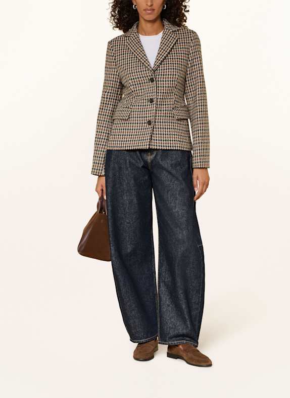 TOMMY HILFIGER blazer BRUIN / ZWART / ECRU