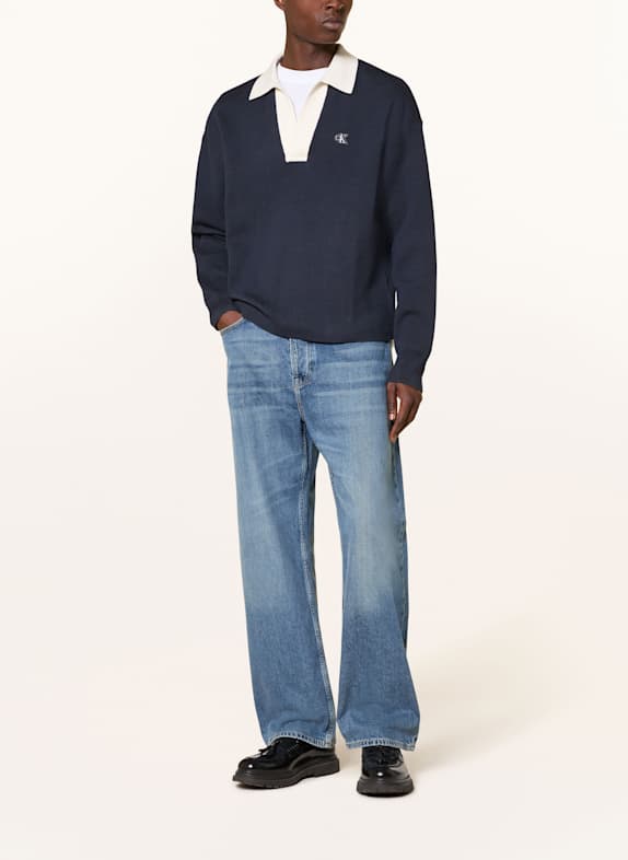 Calvin Klein Jeans tröja MÖRKBLÅ