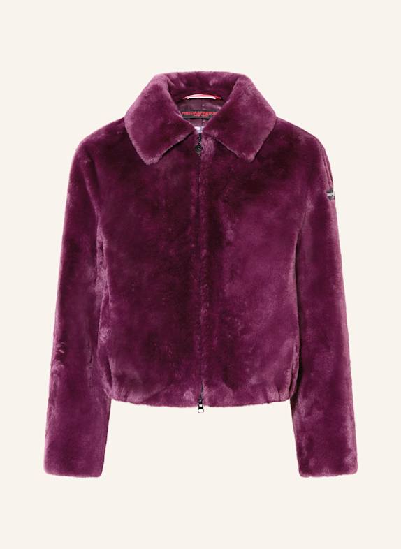FRIEDA & FREDDIES Kunstfell-Jacke XAVY DUNKELLILA