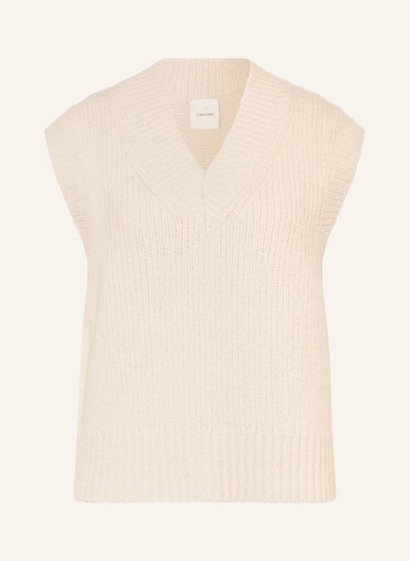 Calvin Klein Jeans sleeveless sweater ECRU