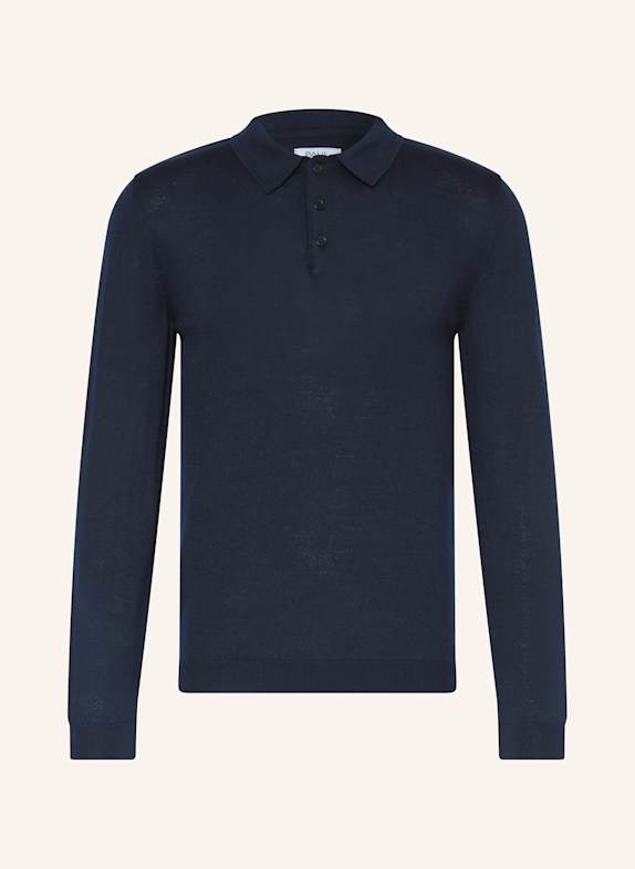 PAUL Strick-Poloshirt DUNKELBLAU