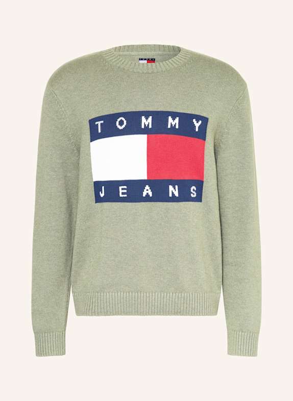 TOMMY JEANS Pullover HELLGRÜN