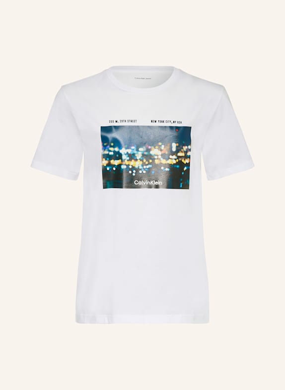 Calvin Klein T-Shirt WEISS / BLAU / GELB