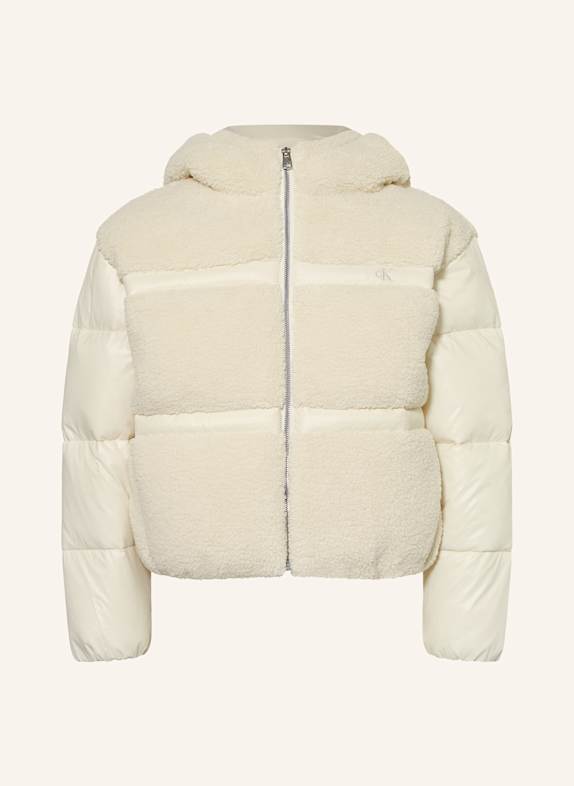 Calvin Klein Steppjacke mit Teddyfell ECRU