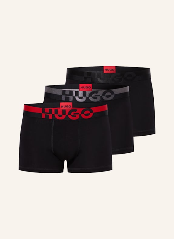 HUGO 3er-Pack Boxershorts SCHWARZ