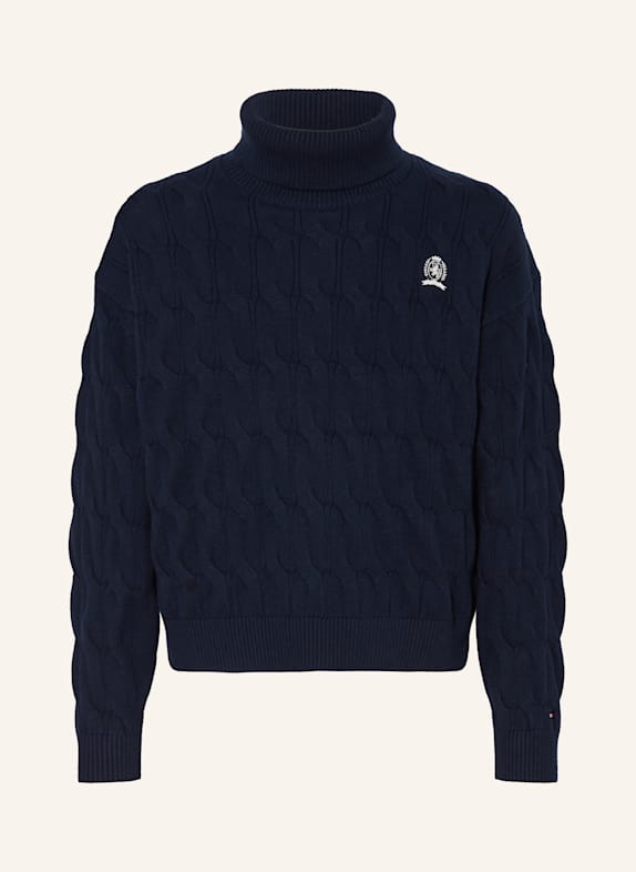 TOMMY HILFIGER Rollkragenpullover DUNKELBLAU