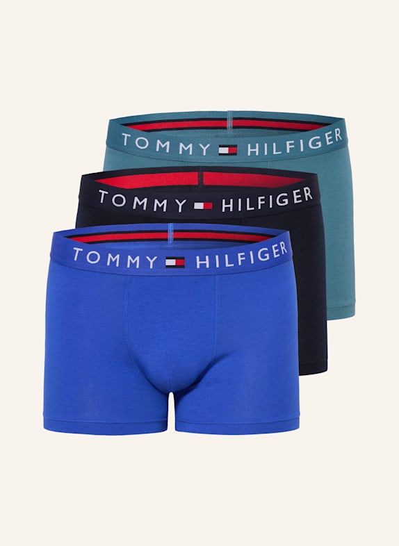 TOMMY HILFIGER 3er-Pack Boxershorts BLAU/ DUNKELBLAU/ TÜRKIS