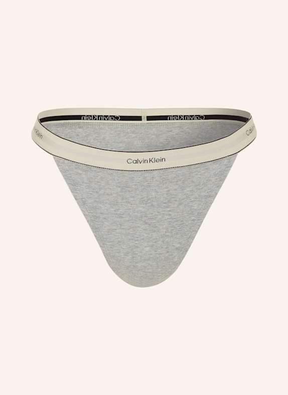 Calvin Klein Kalhotky String HERITAGE ŠEDÁ