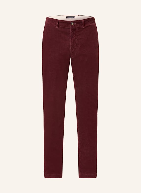 TOMMY HILFIGER Cordchino DENTON Straight Fit DUNKELROT