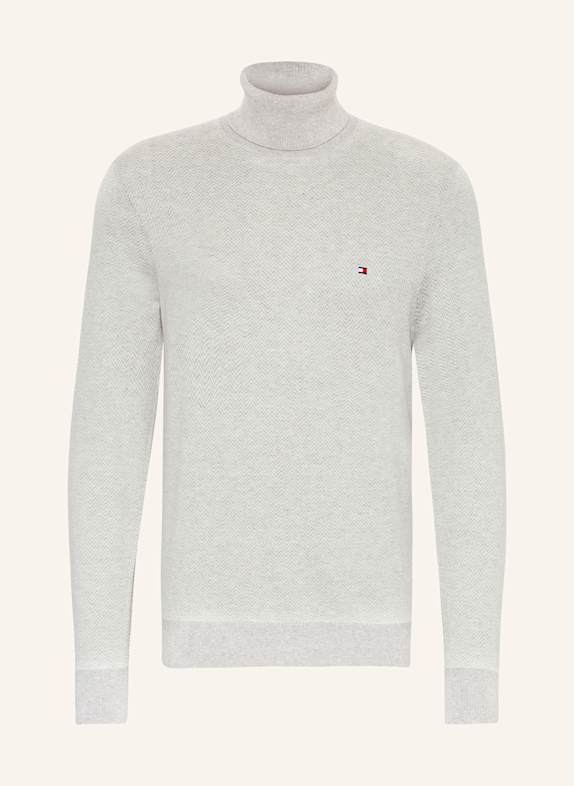 TOMMY HILFIGER Rollkragenpullover HELLGRAU