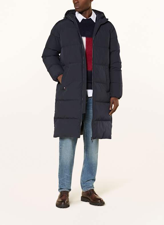 TOMMY HILFIGER palton din puf ALBASTRU ÎNCHIS
