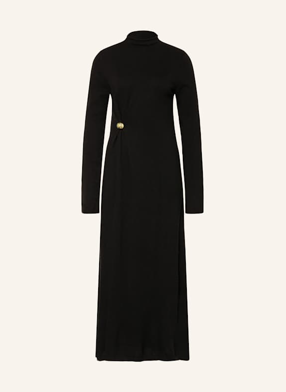 LOULOU DE SAISON Pletené šaty LUCERO s kašmírem ČERNÁ