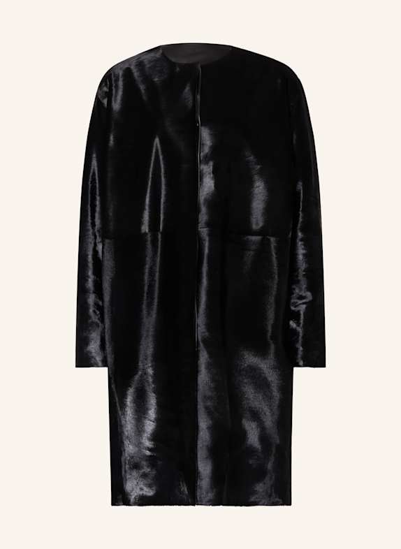 LOULOU DE SAISON Ledermantel MILLER SCHWARZ