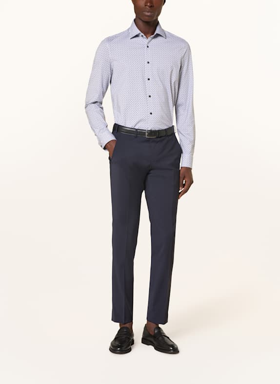 OLYMP Hemd Level Five body fit HELLBLAU / BRAUN / DUNKELBLAU