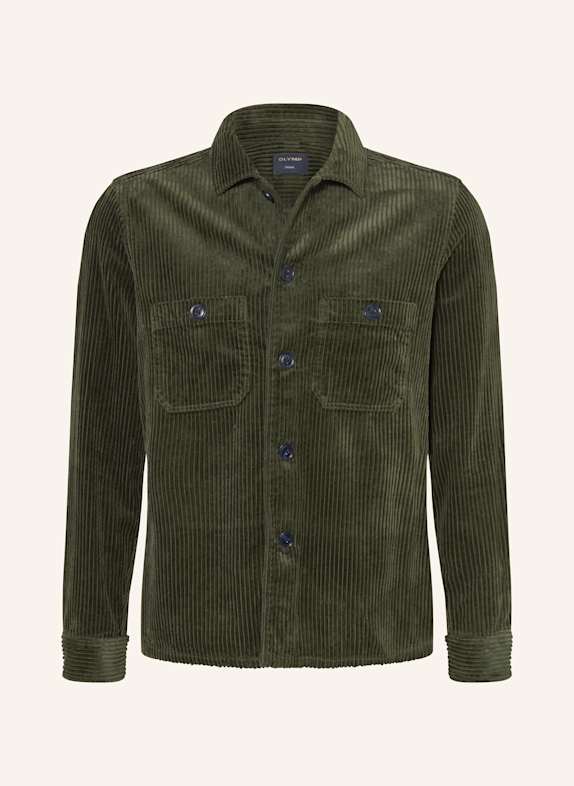 OLYMP Cord-Overjacket DUNKELGRÜN