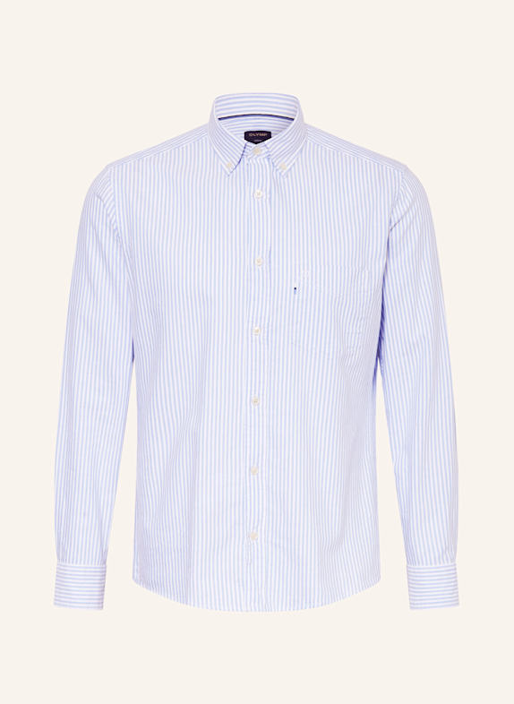 OLYMP Hemd Casual regular fit HELLBLAU / WEISS
