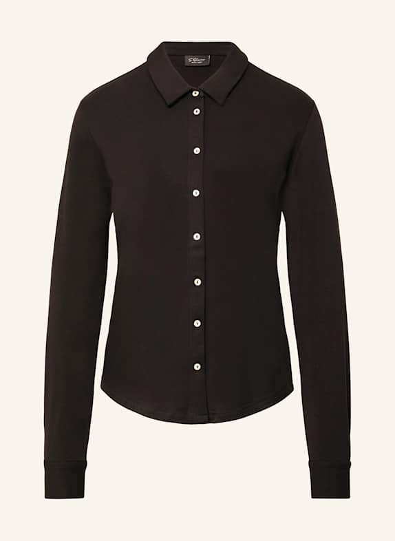 s.Oliver BLACK LABEL Hemdbluse aus Jersey SCHWARZ