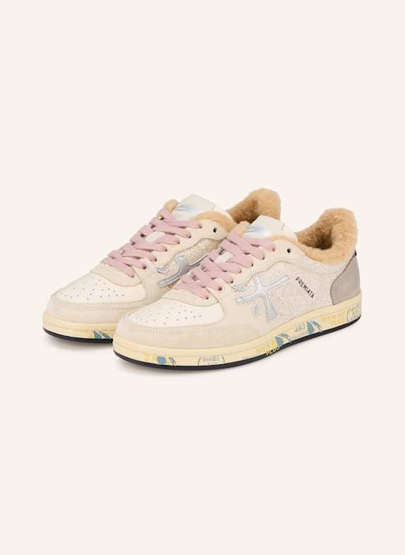 PREMIATA Sneaker CLAY GRAU / CREME / ROSÉ